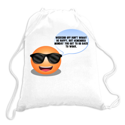 Funny Meme Weekend Off Cartoon Character Funny Meme T_shirt Drawstring Bags Designed By Arnaldo Da Silva Tagarro