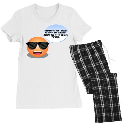 Funny Meme Weekend Off Cartoon Character Funny Meme T_shirt Women's Pajamas Set Designed By Arnaldo Da Silva Tagarro