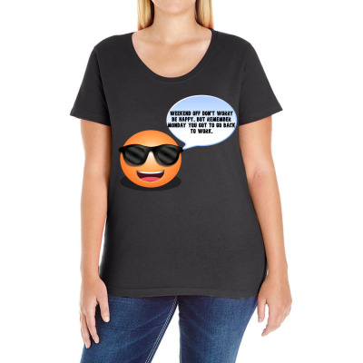 Funny Meme Weekend Off Cartoon Character Funny Meme T_shirt Ladies Curvy T-shirt Designed By Arnaldo Da Silva Tagarro