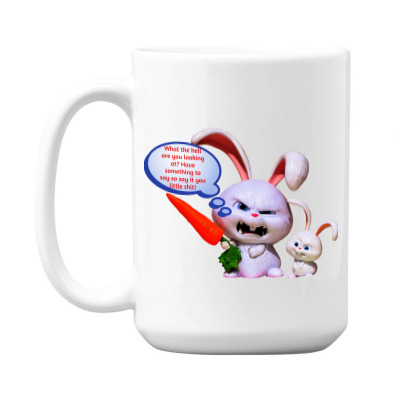 Funny Meme Angry Rabbbit Cartoon Funny Character Meme Joke T-shirt 15 Oz Coffee Mug Designed By Arnaldo Da Silva Tagarro