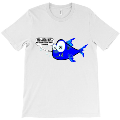 Funny Meme Drunk Fish Cartoon Funny Character Meme T-shirt T-shirt Designed By Arnaldo Da Silva Tagarro