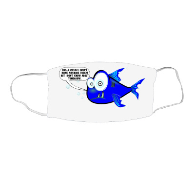 Funny Meme Drunk Fish Cartoon Funny Character Meme T-shirt Face Mask Rectangle Designed By Arnaldo Da Silva Tagarro
