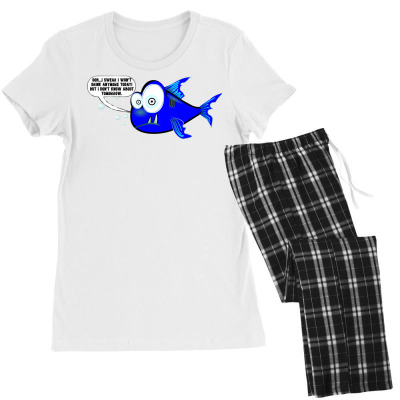 Funny Meme Drunk Fish Cartoon Funny Character Meme T-shirt Women's Pajamas Set Designed By Arnaldo Da Silva Tagarro