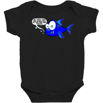 Funny Meme Drunk Fish Cartoon Funny Character Meme T-shirt Baby Bodysuit Designed By Arnaldo Da Silva Tagarro