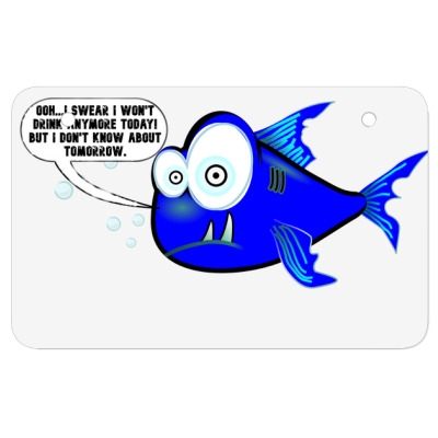 Funny Meme Drunk Fish Cartoon Funny Character Meme T-shirt Atv License Plate Designed By Arnaldo Da Silva Tagarro