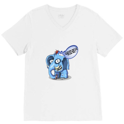 Funny Meme Elephant Sarcastic Meme Cartoon Funny Character T-shirt V-neck Tee Designed By Arnaldo Da Silva Tagarro