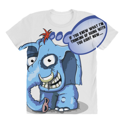 Funny Meme Elephant Sarcastic Meme Cartoon Funny Character T-shirt All Over Women's T-shirt Designed By Arnaldo Da Silva Tagarro