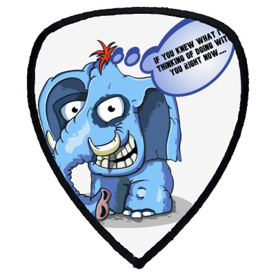 Funny Meme Elephant Sarcastic Meme Cartoon Funny Character T-shirt Shield S Patch Designed By Arnaldo Da Silva Tagarro