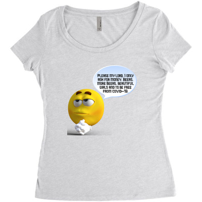 Funny Meme Cartoon Funny Character Meme T-shirt Women's Triblend Scoop T-shirt Designed By Arnaldo Da Silva Tagarro