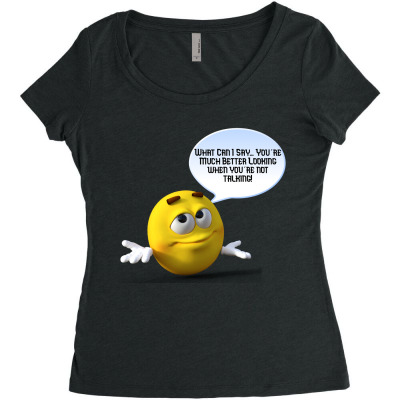 Funny Meme Cartoon Character Joke Meme T-shirt Women's Triblend Scoop T-shirt Designed By Arnaldo Da Silva Tagarro