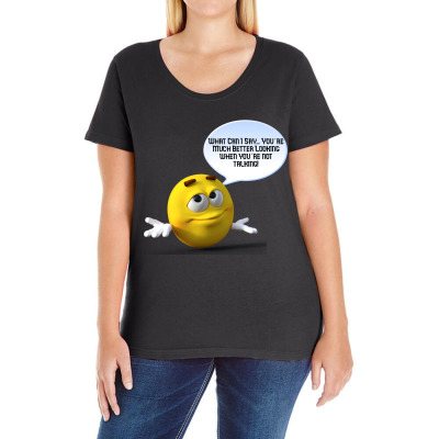 Funny Meme Cartoon Character Joke Meme T-shirt Ladies Curvy T-shirt Designed By Arnaldo Da Silva Tagarro