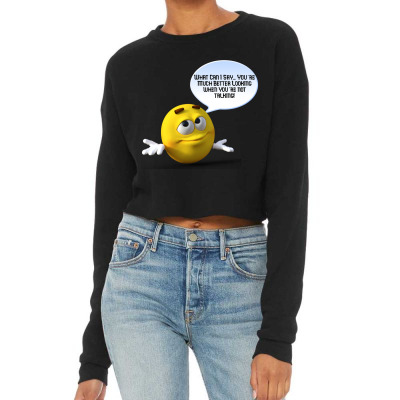 Funny Meme Cartoon Character Joke Meme T-shirt Cropped Sweater Designed By Arnaldo Da Silva Tagarro