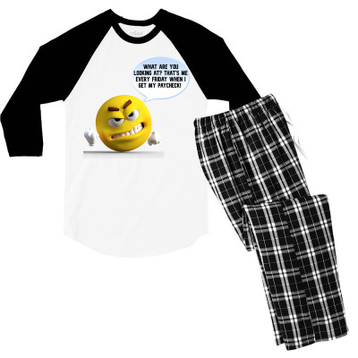 Funny Meme Cartoon Funny Character T-shirt Men's 3/4 Sleeve Pajama Set Designed By Arnaldo Da Silva Tagarro