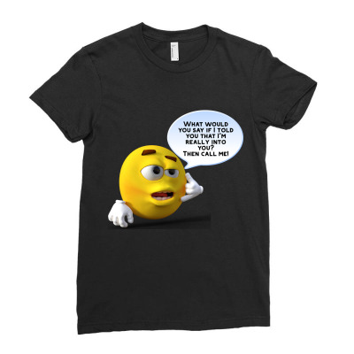 Funny Meme Line Cartoon Character  Joke T-shirt Ladies Fitted T-shirt Designed By Arnaldo Da Silva Tagarro