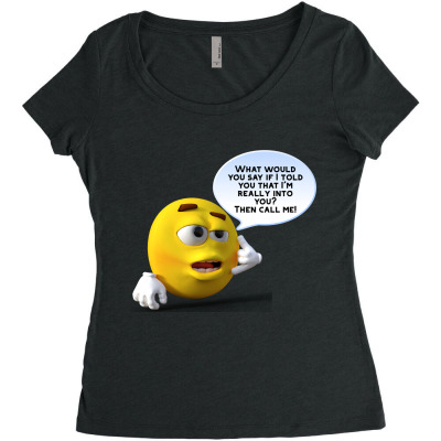 Funny Meme Line Cartoon Character  Joke T-shirt Women's Triblend Scoop T-shirt Designed By Arnaldo Da Silva Tagarro