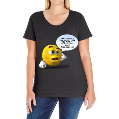 Funny Meme Line Cartoon Character  Joke T-shirt Ladies Curvy T-shirt Designed By Arnaldo Da Silva Tagarro