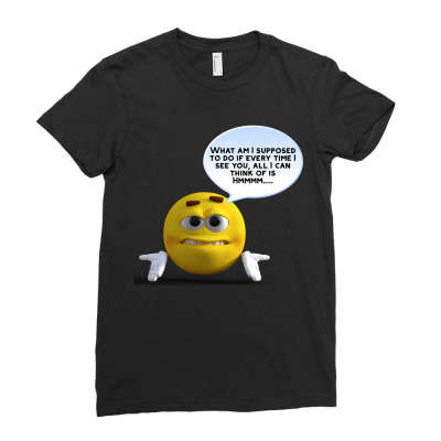 Funny Meme Character Cartoon  Joke T-shirt Ladies Fitted T-shirt Designed By Arnaldo Da Silva Tagarro