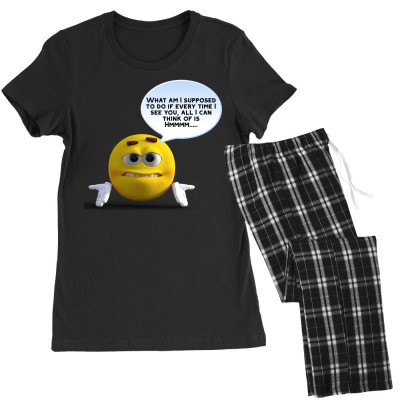 Funny Meme Character Cartoon  Joke T-shirt Women's Pajamas Set Designed By Arnaldo Da Silva Tagarro