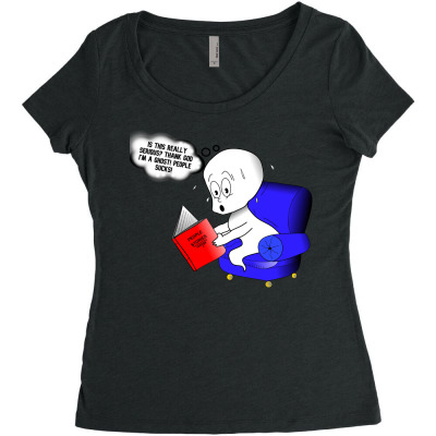 Funny Meme Character Cartoon T-shirt Women's Triblend Scoop T-shirt Designed By Arnaldo Da Silva Tagarro