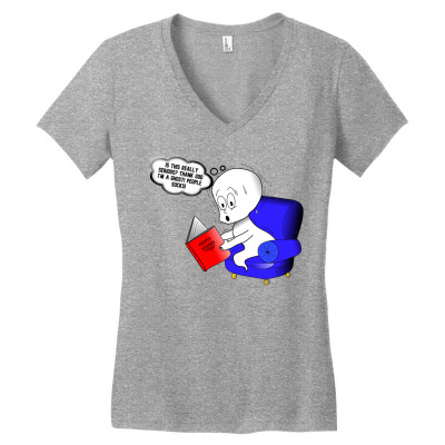 Funny Meme Character Cartoon T-shirt Women's V-neck T-shirt Designed By Arnaldo Da Silva Tagarro