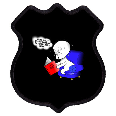 Funny Meme Character Cartoon T-shirt Shield Patch Designed By Arnaldo Da Silva Tagarro