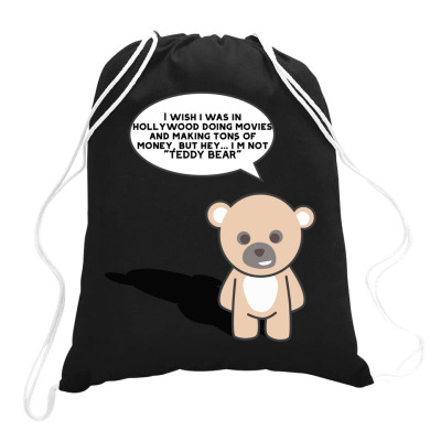 Funny Bear Cartoon Character Meme T-shirt Drawstring Bags Designed By Arnaldo Da Silva Tagarro