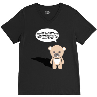 Funny Bear Cartoon Character Meme T-shirt V-neck Tee Designed By Arnaldo Da Silva Tagarro
