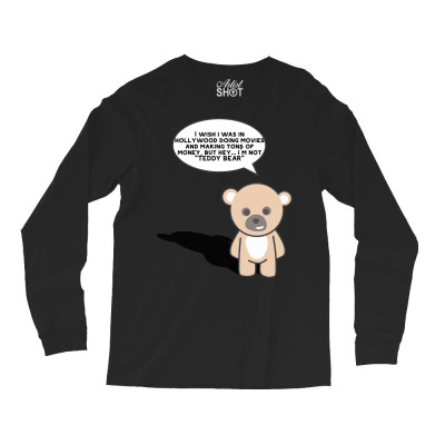 Funny Bear Cartoon Character Meme T-shirt Long Sleeve Shirts Designed By Arnaldo Da Silva Tagarro