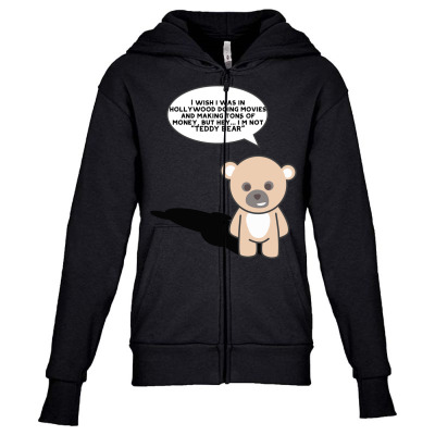 Funny Bear Cartoon Character Meme T-shirt Youth Zipper Hoodie Designed By Arnaldo Da Silva Tagarro
