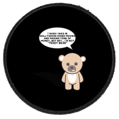 Funny Bear Cartoon Character Meme T-shirt Round Patch Designed By Arnaldo Da Silva Tagarro