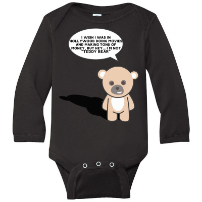Funny Bear Cartoon Character Meme T-shirt Long Sleeve Baby Bodysuit Designed By Arnaldo Da Silva Tagarro