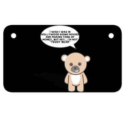 Funny Bear Cartoon Character Meme T-shirt Motorcycle License Plate Designed By Arnaldo Da Silva Tagarro