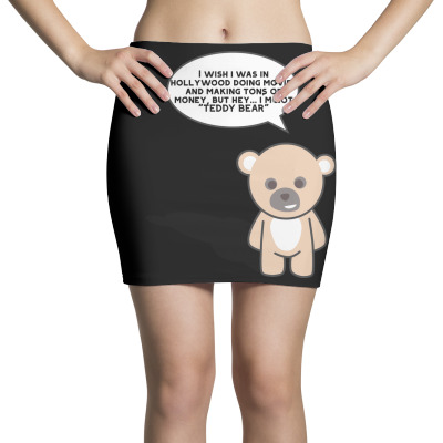 Funny Bear Cartoon Character Meme T-shirt Mini Skirts Designed By Arnaldo Da Silva Tagarro