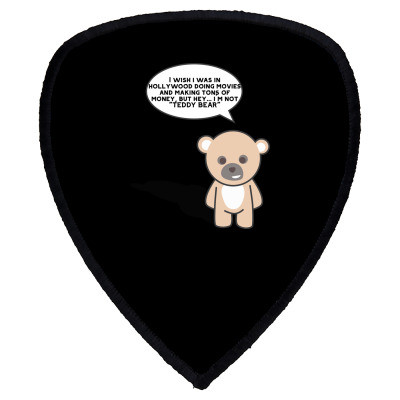 Funny Bear Cartoon Character Meme T-shirt Shield S Patch Designed By Arnaldo Da Silva Tagarro