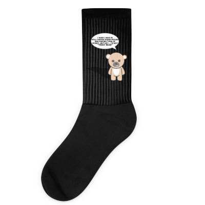 Funny Bear Cartoon Character Meme T-shirt Socks Designed By Arnaldo Da Silva Tagarro