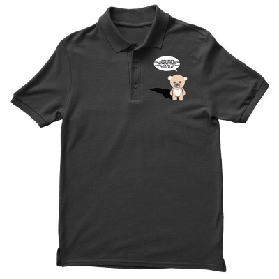 Funny Bear Cartoon Character Meme T-shirt Men's Polo Shirt Designed By Arnaldo Da Silva Tagarro