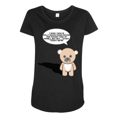 Funny Bear Cartoon Character Meme T-shirt Maternity Scoop Neck T-shirt Designed By Arnaldo Da Silva Tagarro