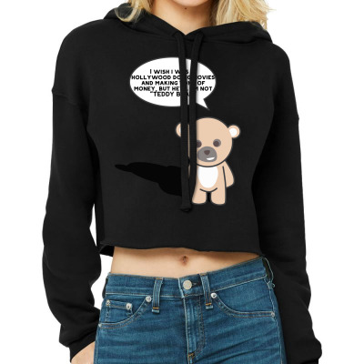 Funny Bear Cartoon Character Meme T-shirt Cropped Hoodie Designed By Arnaldo Da Silva Tagarro