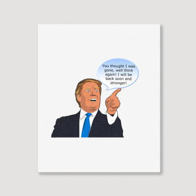 Trump Cartoon Funny Character Humor Meme T-shirt Portrait Canvas Print Designed By Arnaldo Da Silva Tagarro