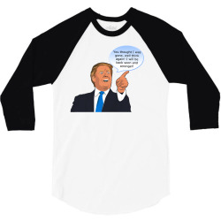 Trump Cartoon Funny Character Humor Meme T-shirt 3/4 Sleeve Shirt | Artistshot