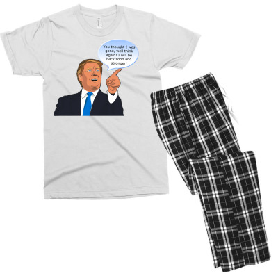 Trump Cartoon Funny Character Humor Meme T-shirt Men's T-shirt Pajama Set Designed By Arnaldo Da Silva Tagarro