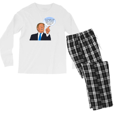 Trump Cartoon Funny Character Humor Meme T-shirt Men's Long Sleeve Pajama Set Designed By Arnaldo Da Silva Tagarro