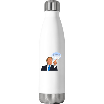 Trump Cartoon Funny Character Humor Meme T-shirt Stainless Steel Water Bottle Designed By Arnaldo Da Silva Tagarro