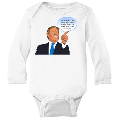 Trump Cartoon Funny Character Humor Meme T-shirt Long Sleeve Baby Bodysuit Designed By Arnaldo Da Silva Tagarro