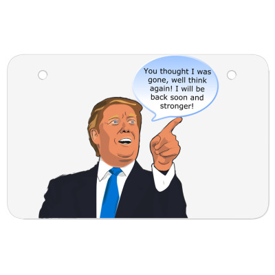 Trump Cartoon Funny Character Humor Meme T-shirt Atv License Plate Designed By Arnaldo Da Silva Tagarro
