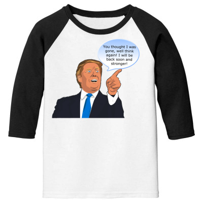 Trump Cartoon Funny Character Humor Meme T-shirt Youth 3/4 Sleeve Designed By Arnaldo Da Silva Tagarro