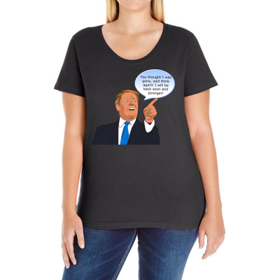 Trump Cartoon Funny Character Humor Meme T-shirt Ladies Curvy T-shirt Designed By Arnaldo Da Silva Tagarro
