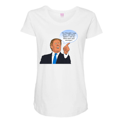 Trump Cartoon Funny Character Humor Meme T-shirt Maternity Scoop Neck T-shirt Designed By Arnaldo Da Silva Tagarro