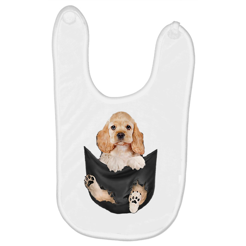 Dog Lovers Gifts Cocker Spaniel In Pocket Funny Dog Face T Shirt Baby Bibs by kadrienstang | Artistshot