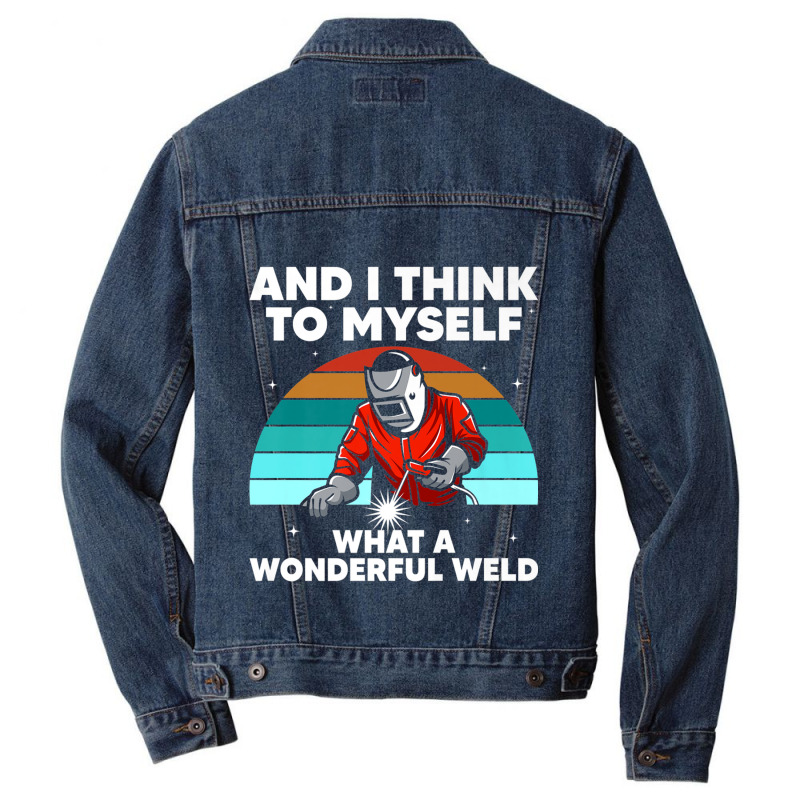 Welder Best Welding Art Arc Welder Pipeliner Ironworker Men Denim Jacket | Artistshot